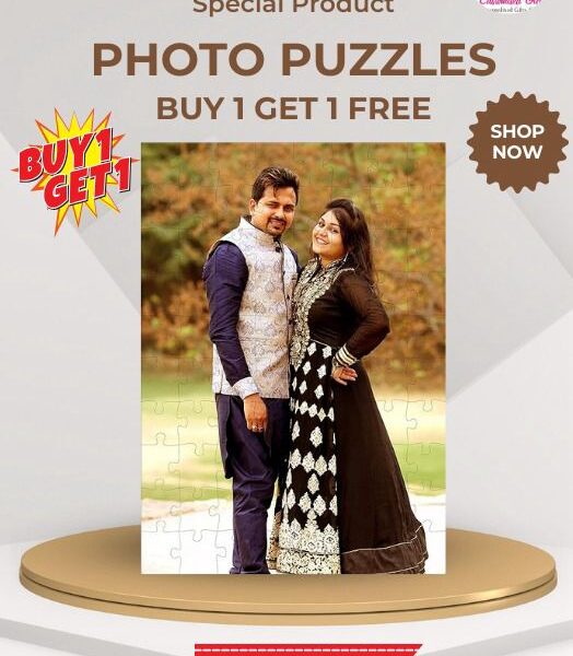BUY 1 Get 1 Free 🔥 Personalised Photo Puzzle, Size A4, Best Gift for Birthday, Anniversary, Valentine, Friends, Loved Ones (80 Piece Puzzle)